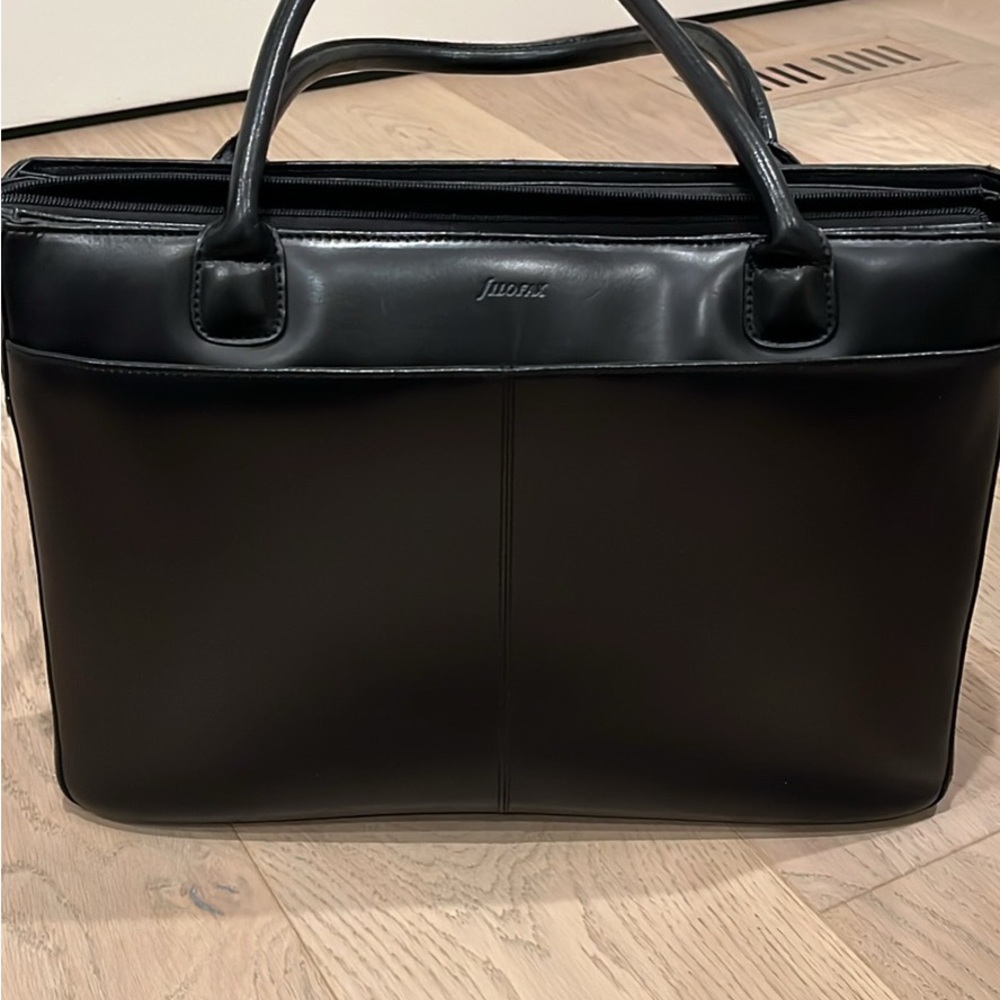 Black Leather Tote by Filofax